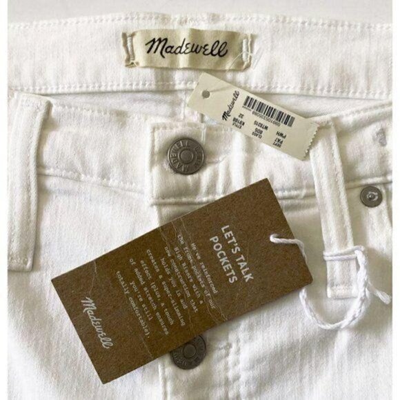 Madewell jeans white 10" High-Rise Skinny Jean size 32 - Picture 9 of 14